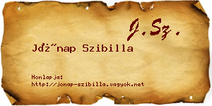 Jónap Szibilla névjegykártya